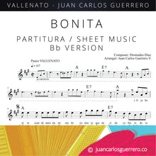 Load image into Gallery viewer, Bonita - Partitura/Sheet Music
