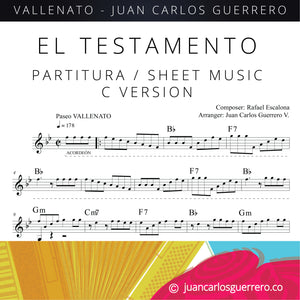 El Testamento - Partitura/Sheet Music